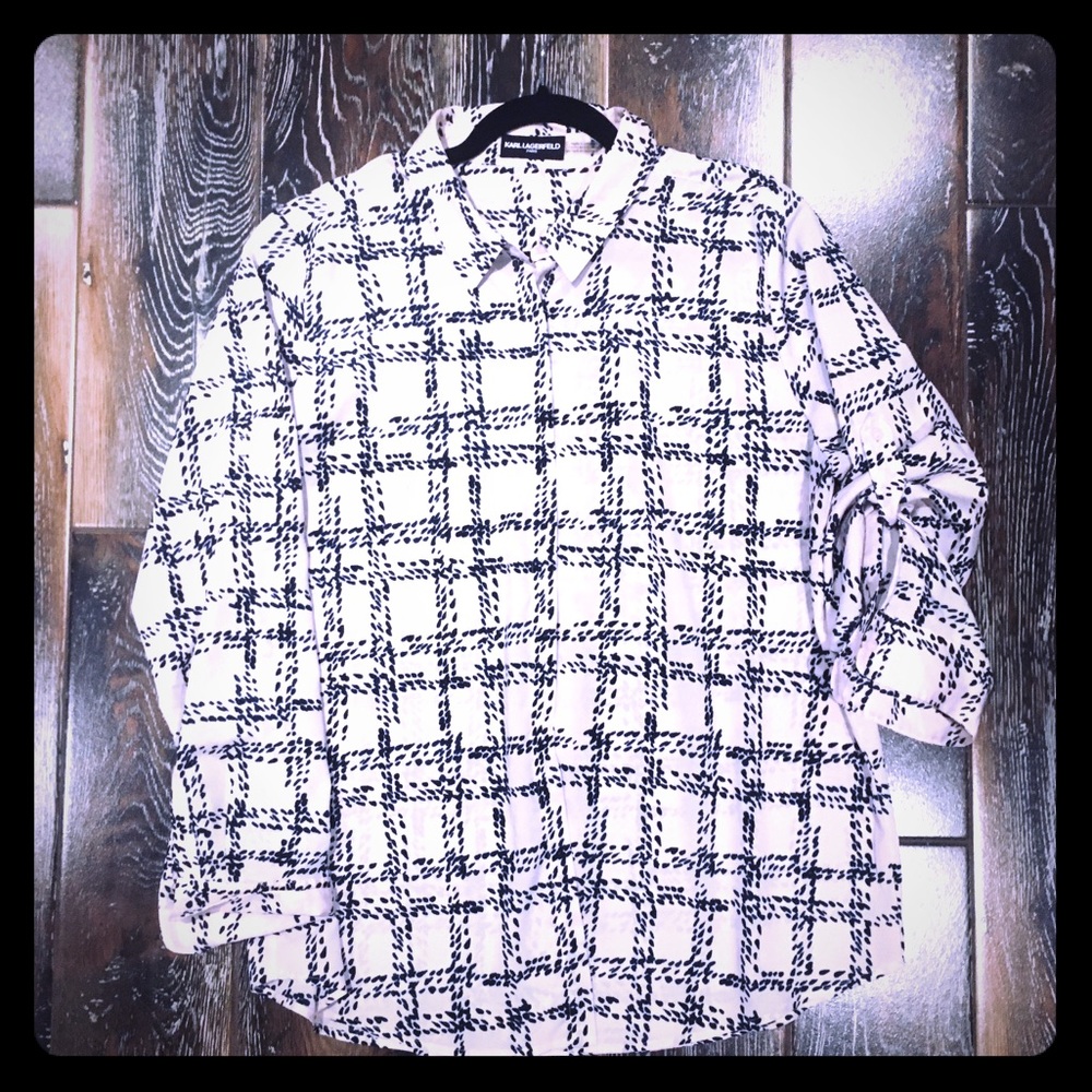 🎈SOLD🎈Karl Lagerfeld Patterned Blouse
